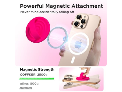 Magnético Anel Telefone Suporte de aperto Silicone dedo laço Neon rosa