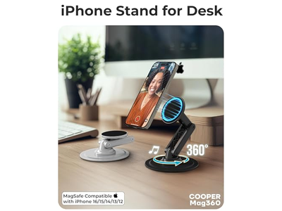 Suporte de telefone magnético para mesa Mag360 Suporte MagSafe ajustável