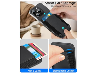Carteira Mag-Safe Anti-Perdido com Encontrar Meu Couro RFID magnético 5 cartões