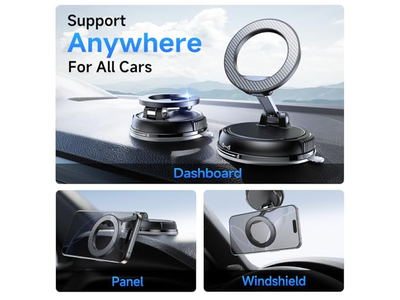 Suporte do telefone do carro com sucção forte e ajuste magnético da montagem 360degree