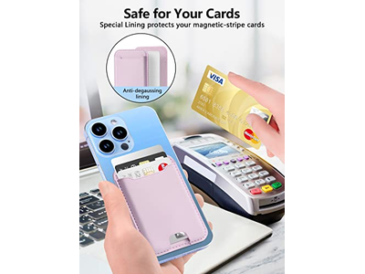 Suporte de cartão magnético para iPhone 12-16 Série RFID Bloqueamento se encaixa 4 Ca