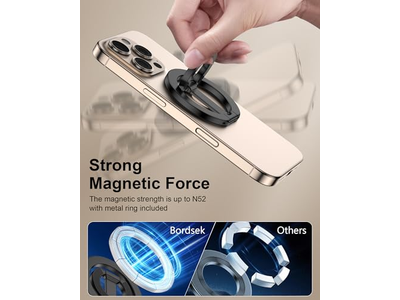 Suporte de aperto de telefone magnético com alça ajustável Suporte de apoio para Smartpho