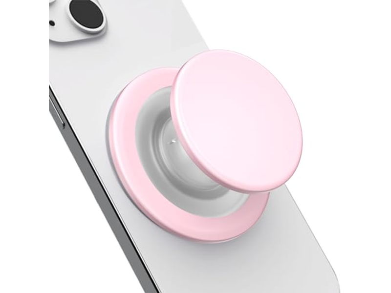 Suporte magnético do aperto do telefone com o suporte transparente rosa