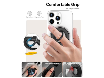 Suporte magnético do anel do aperto do telefone Compatível com iPhone e Andro