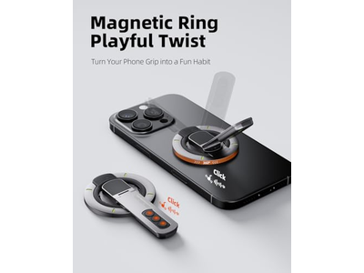 Suporte magnético do aperto do telefone com suporte do anel do dedo e projeto do fidget
