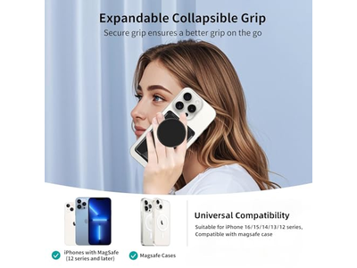 Magnético Telefone Apoio Carteira Suporte Expansível e Branco Colapsível