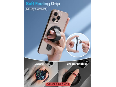 Suporte magnético telefone anel para Smartphones compatíveis Preto