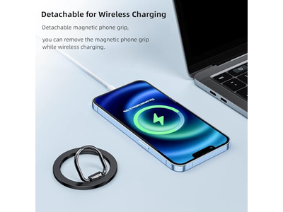 Suporte de anel de telefone magnético para suporte de aperto ajustável MagSafe Removab