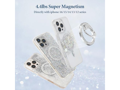 Suporte magnético telefone anel com MagSafe Accessory Prata