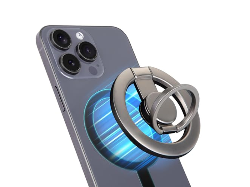 Suporte magnético telefone anel com aperto e Suporte de apoio compatível com Mag
