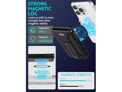 Carteira pop-up magnética para iPhone detém 8 cartões e contas