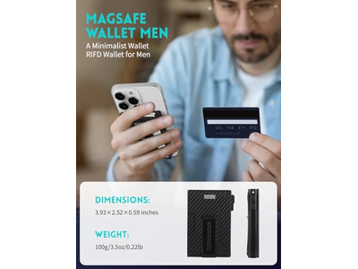 Carteira pop-up magnética para iPhone detém 8 cartões e contas