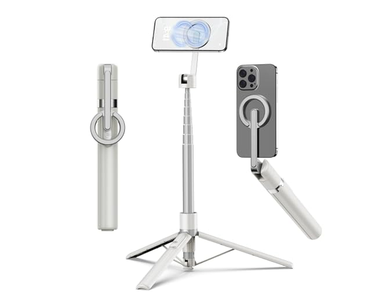 Magnético Selfie Stick Tripod com suporte magnético forte de alumínio