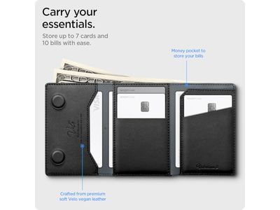 Carteira Magnética Carteira de Carteira Dinheiro Trifold Carteira Suporte para MagSafe