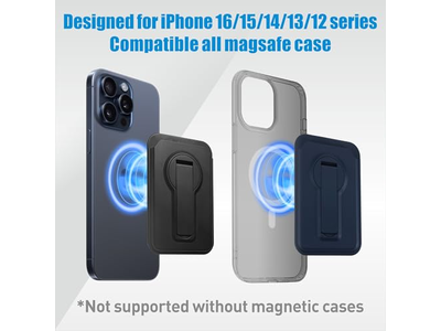 Carteira magnética para iPhone - Suporte de cartão leve e Suporte