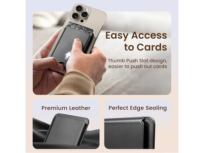 Carteira magnética para iPhone Series e casos MagSafe - Cartão de Bloqueio RFID