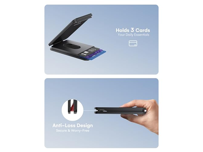 Carteira magnética para iPhone com suporte ajustável e suporte de cartão