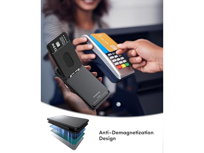 Carteira magnética para iPhone com suporte ajustável e suporte de cartão