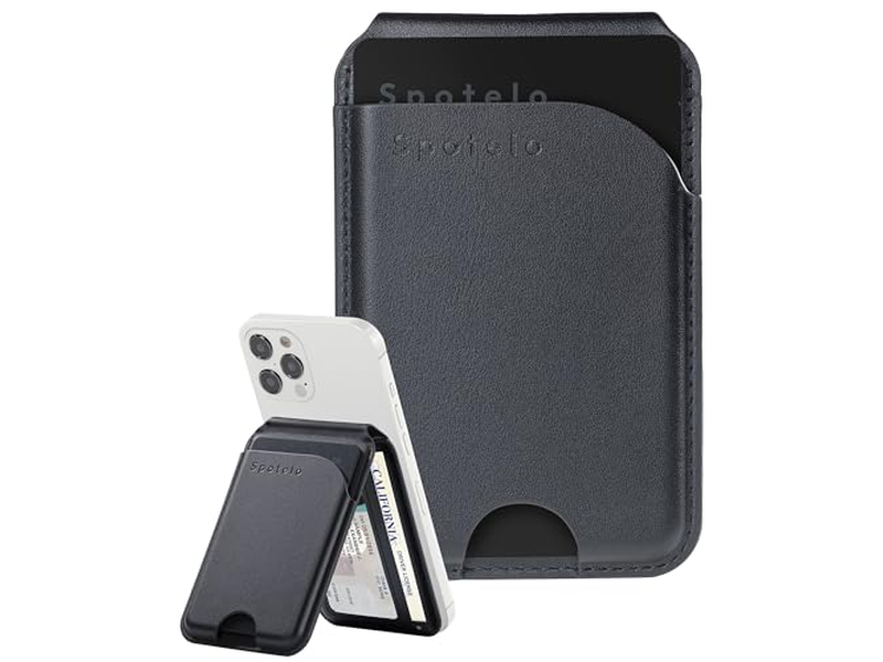Carteira magnética para iPhone com suporte ajustável e bloqueio RFID