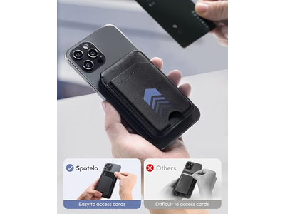 Carteira magnética para iPhone com suporte ajustável e bloqueio RFID