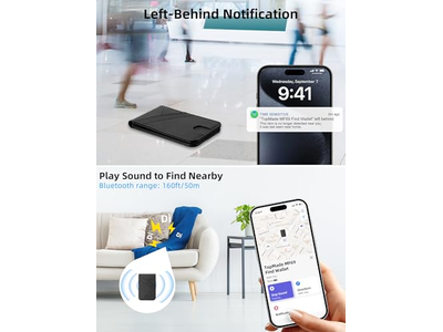 Carteira Magnética para iPhone com Encontrar Meu 6 Cartão Titular RFID Bloqueamento