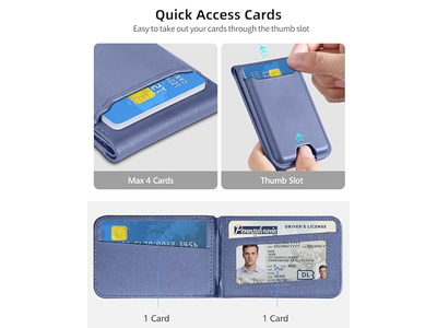 Carteira magnética com bloqueio RFID e suporte ajustável para identidade