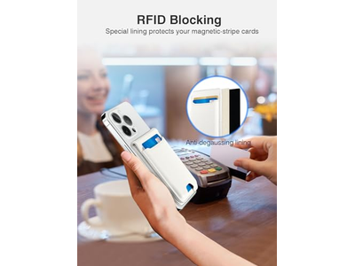 Carteira magnética com suporte de telefone ajustável RFID Bloqueamento se encaixa 6 Carro