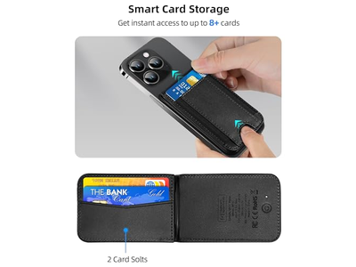Carteira magnética com encontrar meu RFID de 8 cartões Bloqueando o Preto