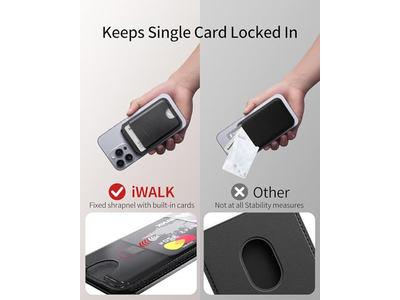 Carteira magnética com bloqueio RFID 5 suporte de cartão e suporte ajustável