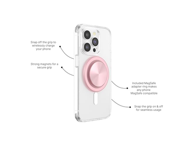 MagSafe telefone Apoio com Suporte de apoio e Swappable Top Dusty Rose