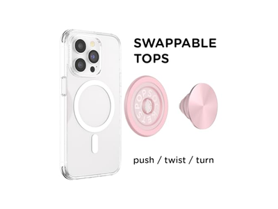 MagSafe telefone Apoio com Suporte de apoio e Swappable Top Dusty Rose