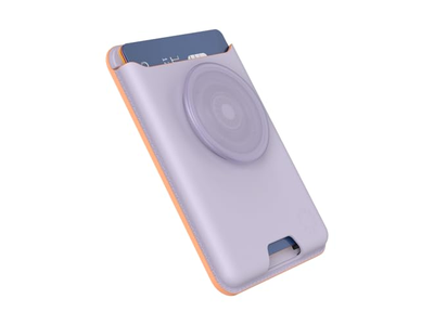 Carteira de telefone com aperto de expansão e anel adaptador para MagSafe Lavende