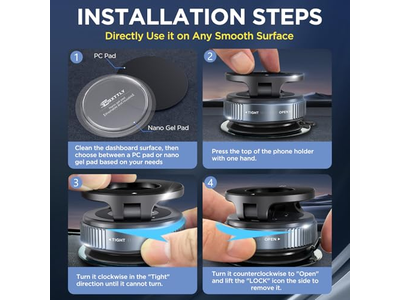 Suporte de telefone Suction Copo com almofadas lavadas Nano Gel